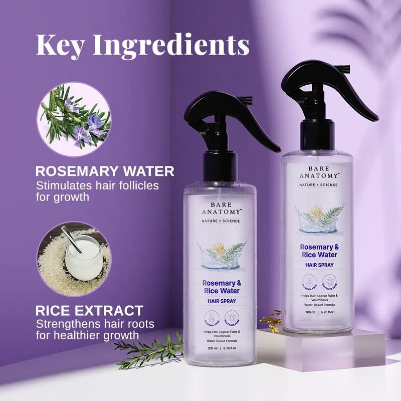 Bare Anatomy Rosemary & Rice Water Hair Care Spray