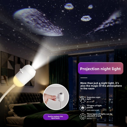 Mini Projection Night Light with Adjustable Brightness