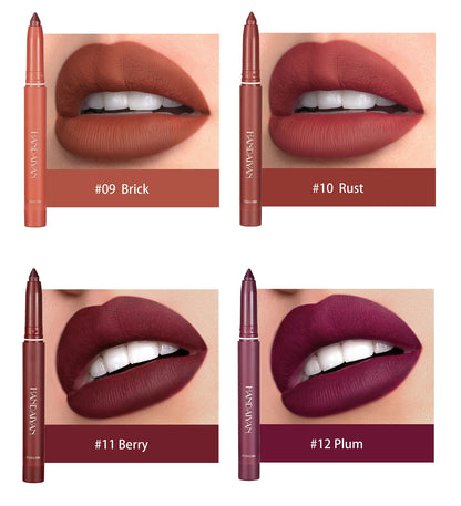 Waterproof Cherry Red Matte Lipstick Sexy Lipliner Pencil Plumping Stain Natural Nude Pink Lip Liner Outline Lips Contour Makeup